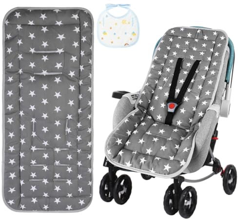 AOGOE Universelle Kinderwagenmatratze, Einseitig Sitzauflage Weiche Kinderwageneinlage für alle Jahreszeiten, 10 Löcher Bollerwagenmatte kompatibel mit den Meisten Kinderwagen