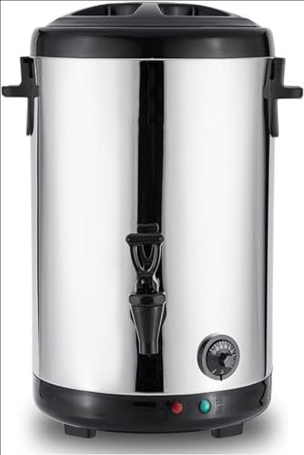 8L/12L/16/18L Electric Hot Water Urn, Insulated Beverage Server/Dispenser,Double Wall Stainless Steel Commercial Coffee Boiler For Large Groups (A 8L)