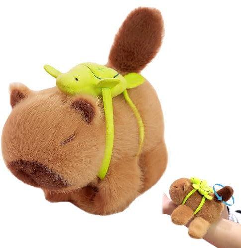 KBIBCK Capybara Slap Pulsera, Peluche Capibara Pulseras de Bofetada para Niños, Capybara Peluche, Pulseras de Bofetada, para Navidad, Fiestas de Cumpleaños