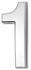2 Zoll Selbstklebende Hausnummern Aufkleber 5 cm Moderne Türnummer Bronze/Silber Briefkasten Adressschild, für Wanddekoration Garten Wohnung Café Hotel Büro Straße Zimmer Hof Außenbereich(Silver 1)