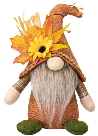 Generico Gnomi autunnali, foglie d'acero gnomo - raccolta autunnale Ringraziamento decorazioni per bambole nane senza volto per tavolo da fattoria autunnale