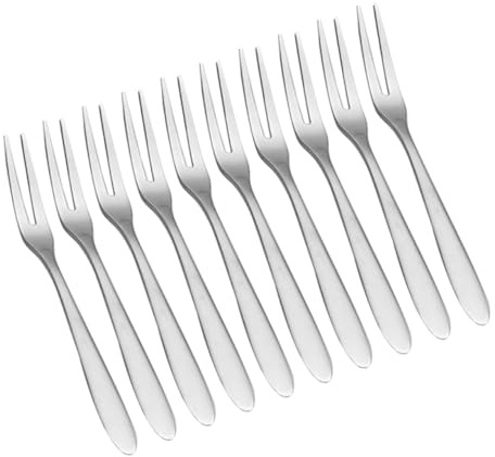 FIXOSHEE 12pcs Stainless Steel Fruit Forks Food Grade Steel with Mirror Polished Finish Comfortable Small Dessert and Salad Picks for Home Restaurant Wedding Party Travel Use
