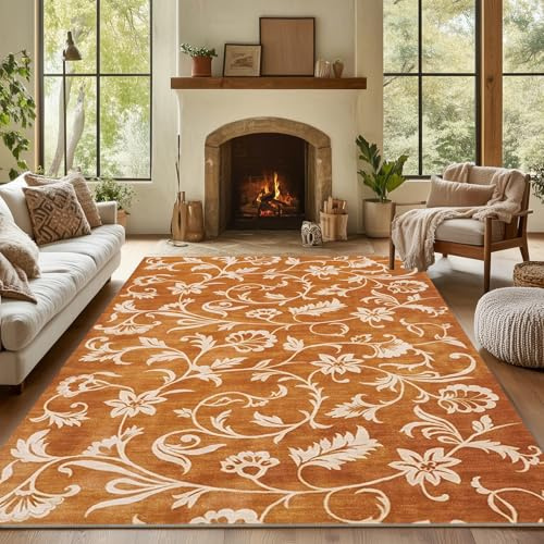 Teppich Läufer Flur Lang 140 x 200 cm rutschfest Waschbar Küchenteppich Langer, Läuferteppich mit Antirutsch Gummirücken, Weicher Kurzflor Teppich Mat für Eingang Büro Wohnzimmer Schlafzimmer