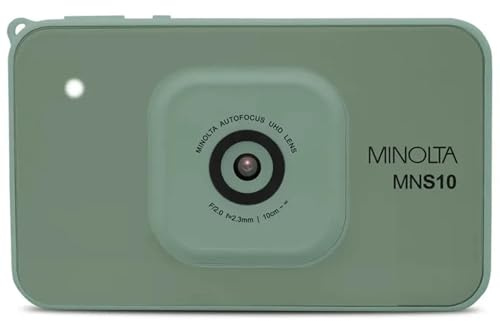 Minolta 48MP Digital Camera - 4K Ultra Slim HD Video, 2.9” IPS LCD Display, Autofocus Lens with Digital Image Stabilization, 4X Digital Zoom, Compact Travel Camera for Vlogging (Teal)