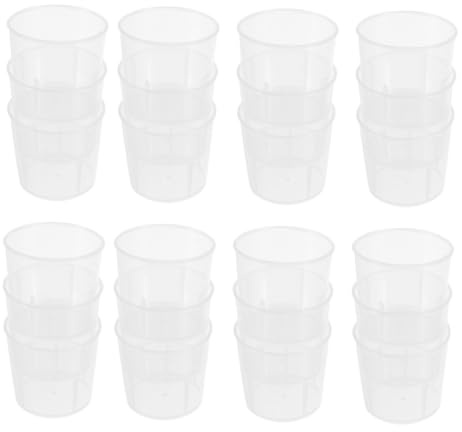 BESTonZON Vasos Medidores Reutilizables y Lavables para Reptiles 100 Unidades Escala Precisa Ideales para Alimentar Geckos y Serpientes Porciones Controladas
