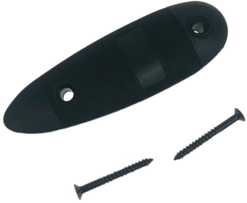KxpkBom Universal Non-Slip Rubber Buttstock Pad – Recoil Reducing Cushion with 2 Screws, Fits Most Rifles, Ideal for Outdoor Shooting & Hunting Expeditions