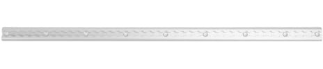 L Track Rail with Drilled Hole, Aluminum Airline L Rail, 3.3ft Sturdy Structure for Truck Beds Trailers, Secure Loading Tie Down Track Rail with Pre Drilled Holes, Weather Resistan (Silver)