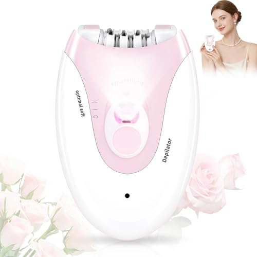 2026 Upgrade Epilator for Women - 2 Modes Cordless Epilator for Women with LED Light - Rechargeable Hair Tweezers for Lady Face/Bikini Area/Body/Legs/Arm/Chin - Long-Lasting Electric Hair Remover