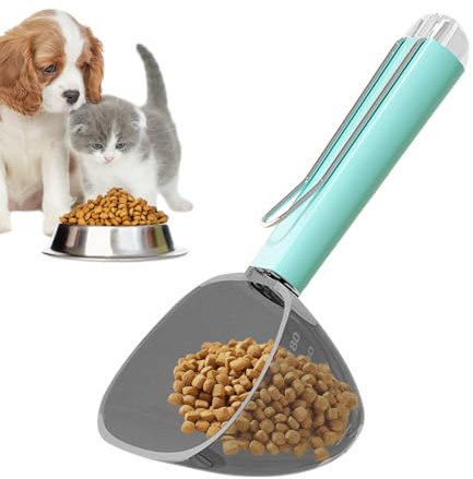 Generico Verre doseur pour aliments pour animaux domestiques – Portable | moyen en ABS de 19 cm | pour nourriture pour chien, poignée ergonomique, contrôle des portions, croquettes sèches, pour