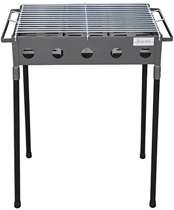 Flores Cortés 33206 - Barbacoa con patas, color negro, 67 x 33 x 60 cm