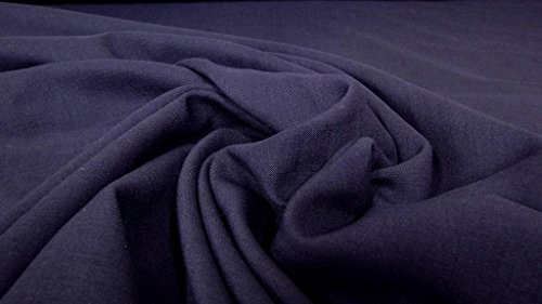StoffBook dunkelblau 100% Wolle musselin mousseline Stoff, ideal für Babykleidung, Dekoration, Accessoires, nähen, Quilt, Strick, Damenmode, Babydecke, Schnittmuster, Naturtextil, c616