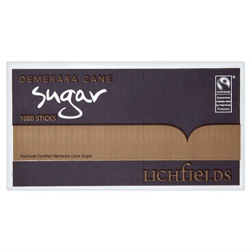 ( 1000s Pack ) Lichfields Demerara Cane Sugar 1000 Sticks