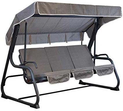 TECNOWEB Coussins pour balançoire 4 places déhoussables – Également inclus – 100 % fabriqué en Italie – Idéal pour l'extérieur (jardins et cours) – Cadre non inclus