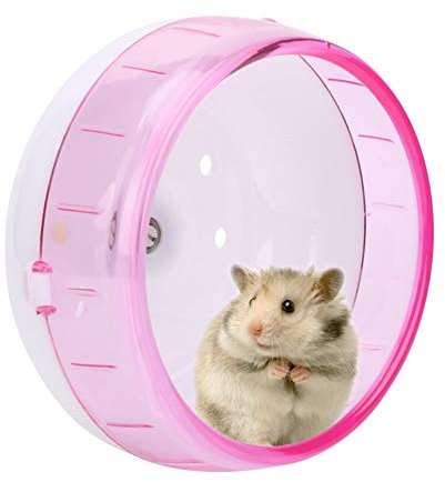 Hamsterlaufrad Hamsterrolle Ø 11.5 Leise Laufrad Kunststoff für Hamster Rennmaus und Ratte (Pink)