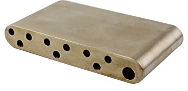 Guyker 10.5mm Standard Electric Guitar Tremolo System Bridge Block Compatible with Strat ST Style Bridge (Brass 40mm)