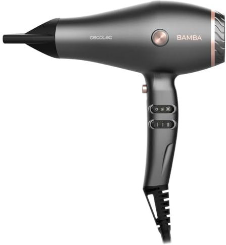 Cecotec Asciugacapelli IoniCare Harmony, motore con 2600 W, regolazione della temperatura e della velocità, tecnologia HairCare, agli ioni reali, cavo da 1,8 m, include 2 ugelli di precisione,