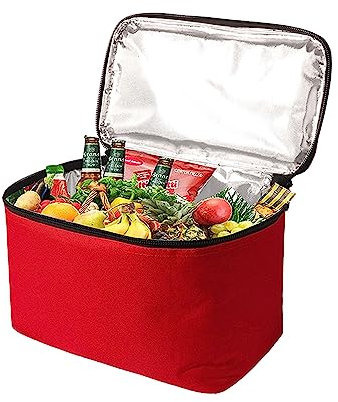 Morbuy Multifunktionale Kühltasche 10L, Langlebige Gross Lunchtasche, Kühltasche Faltbar Kühltaschen für Reisen Strand BBQ Camping Reise Auto (10L,Rot)