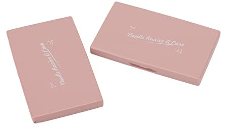 Magnetischer Nadel-Aufbewahrungskoffer, 2 Stück, Magnetischer Nadelkoffer, Rosa, Rechteckige Form, Kunststoff-Magnet, Tragbarer Nähnadelhalter, DIY-Nähnadelhalter