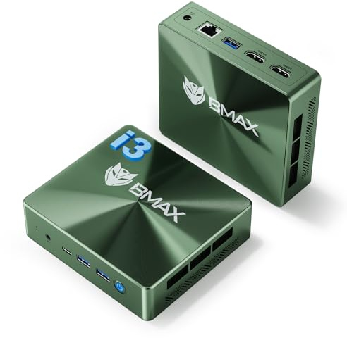 Bmax B6 Plus Mini PC with Intel i3-1000NG4 (Beats N150/N100/N95) | 12GB LPDDR4 | 512GB NVME SSD | Win 11 Pro | 3 x USB 3.0 | 4K Display Support | Dual SSD Slots | Wi-Fi 5 Micro Office Desktop Computer