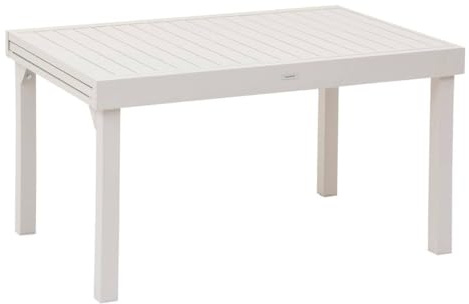 Hespéride - Table de Jardin Extensible Piazza Argile - 10 Places - Aluminium Traité Epoxy Antirouille - Meuble d'Extérieur à Rallonge Coulissante