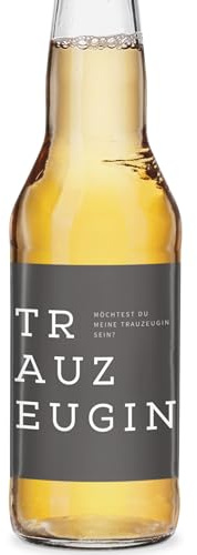 Flaschenetikett Trauzeugin | Geschenk Trauzeugin | Willst du meine Trauzeugin sein? (Trauzeugin - dunkel)