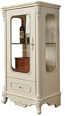 MOOWI Weinschrank Weinschrank aus Holz, Wohnzimmer-Dekorationsschrank, eintüriger Glas-Weinschrank, Aufbewahrungs-Seitenschrank Barschrank