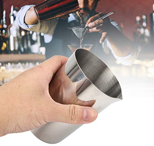 KIMISS Mischglas Barkeeper 304 Edelstahl Edelstahl Cocktailbecher 304 Edelstahl Cocktailbecher Trinken Rühren Mischbecher 500 Ml für Bar Party Barkeeper Werkzeug Mixgetränke (SILVER)