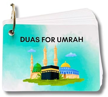 Albidaya Store Umrah Dua-kort inklusive snodd, steg för steg-guide till dua, gifta Umrah-gåva, bönar och underlåtenheter