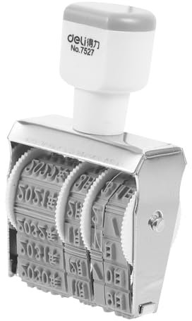 STOBOK Datumsstempel Klein Mit Handzeitstempel Funktion Mehrzweck-datumsrollstempel Für Aktenvorrat Praktischer Zeitstempel Für Täglichen Gebrauch