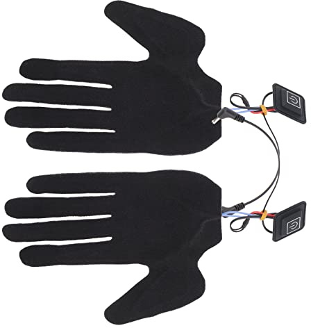 Prevessel Beheizte Handschuhe Pad, 2 Stück Elektrische Heizhandschuhe Pads 5 Finger Elektrisch Beheizte Handschuhe Heizblatt Gleichmäßige Erwärmung mit 3 Einstellbaren Gängen