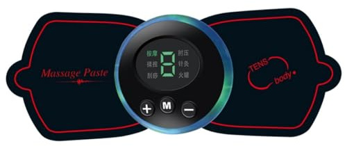 Kleiner Halswirbelmassagegerät mit Lcd Anzeige, 6 Modi, 9 Stufen | Abs Schwarz, 3, 7 V Betrieb, 15 Minuten Zeitsteuerung, 60ma-130ma, 80ma Kapazität