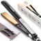 Faszin Lisseur Cheveux avec Plaques en Titane Lisse, Fer a Lisser Négatifs Ions Protect, 20S Chauffe Rapide, Écran LCD, Voltage Universel, Lisseur Boucleur Cheveux 2 en 1-Noir velours