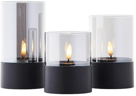 Brilliant Bougie LED-Außenleuchte 3er-Set, Timer, H 10-15 cm