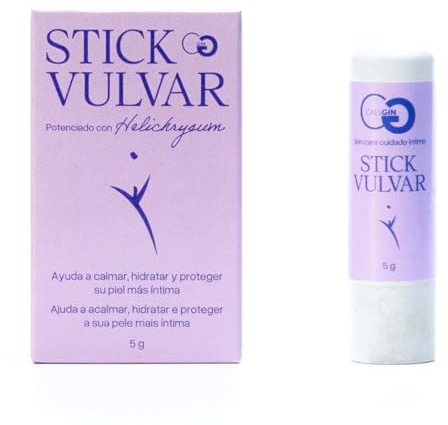 Idratante Vulvar - Formato Stick - Idratazione e Protezione Naturale per Zona Intima Femminile - Sollievo per Menopausa, Postpartum e Post-Depilazione - Formato Discreto da 5 g by CAESGIN