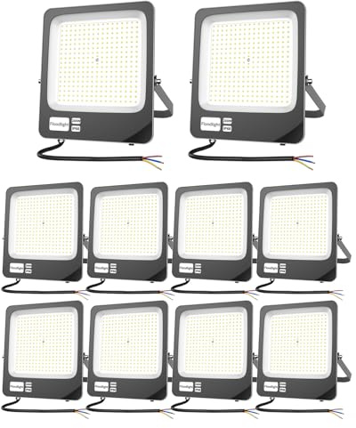 Focos LED Exterior 200W,Fosingut IP66 Impermeable Foco Proyector LED Exterior,6500K Blanco Frío Super brillante Focos Interior,Luz de Seguridad Floodlight para Jardín,Garaje,Patio,Terraza-10 Pack