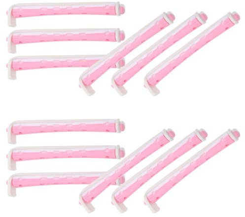 NOLITOY 24pcs Plastic Hair Perm Rod Curling Perm Sticks Large Hot Rollers Cold Wave Hair Curlers for Women Short Styling Kit