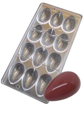 Easter Egg Mould 3D Chocolate Clear Polycarbonate Molds,Handmade DIY Chocolate Candy Making Bakeware Mould (A)