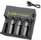 Universal Battery Charger For C AA AAA for Ni-MH Ni-CD Rechargeable Batteries Lithium-ion Rechargeable USB-C Fast Charging with Discharge Function Upgraded 4 Independent Slot Type C Input