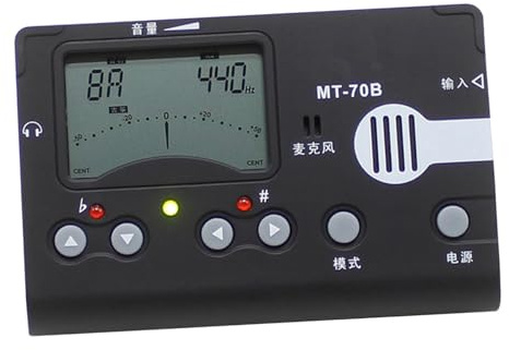 3-in-1 Guzheng Stimmgerät mit Metronom, Schwarz, Kunststoff | 1 Stück, Tragbar und Leicht, 2 Aaa Batterien nicht Enthalten, für Guzheng Schüler