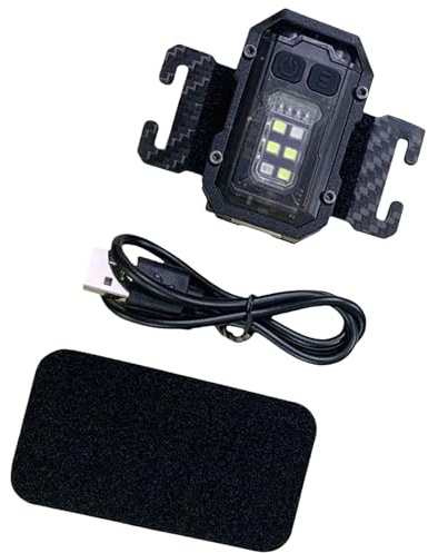 Xuanxi Lampes de poche tactiques rechargeables pour gilets tactiques de 25 mm en fibres de carbone Plaque incluse IPX4 étanche