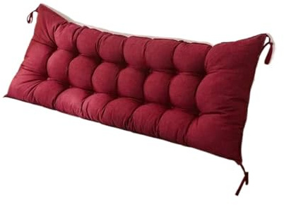 USOHJZ Deckchair Cushion Waterproof Sofa Long Cushion Large Backrest Lumbar Pillows Chair Bedside Lumbar Daybed Comfort Rest Waist Pillow Home Decor Outdoor Cushions For Chairs(Red,120x50cm)