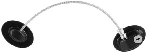 1 pz Serrature di sicurezza senza punzonatura Serratura for porta scorrevole dell'armadio Serratura for frigorifero con chiavi(Black 01)