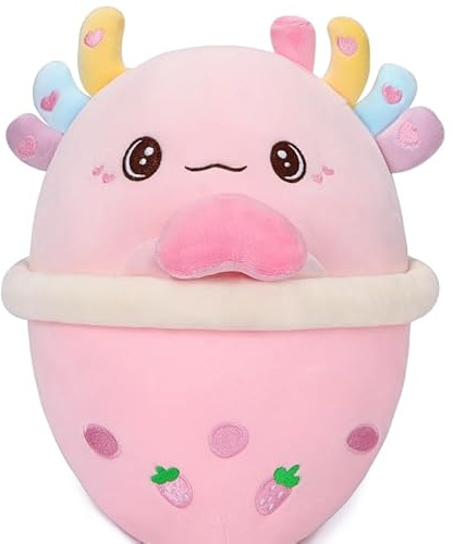AIXINI Cute Boba Milk Tea Plush Pillow Toy,Soft Emotional Comfort Pillow Cushion, Gift for Kids & Adults,Fluffy Cotton Filled,Home Sofa Bedroom Decor (Polar Bear, Medium Size)