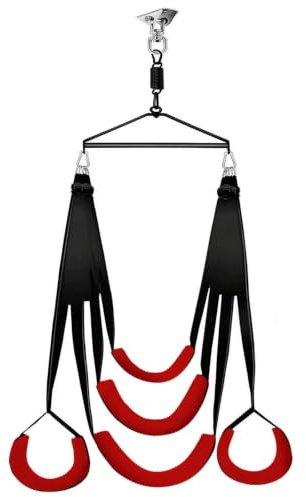 Sex Schaukel Für Erwachsene Decke Sexschaukel Die Liebesschaukel Holzbalken Tuch Brett Aus Leder Türrahmen Tür 200kg Mit Gestell Ständer Boden Extrem Bequem Rot Sexschschaukel Luxus Delux,#4