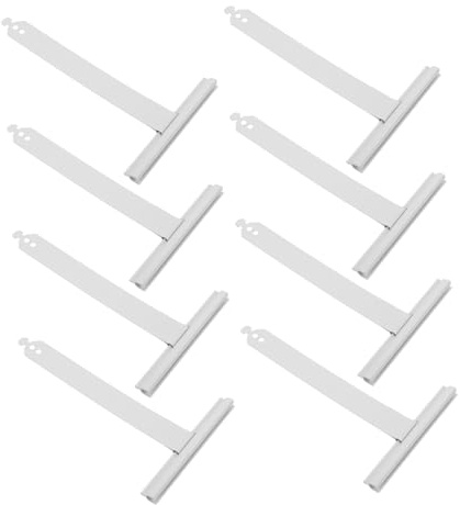 Toyvian 8pcs Roller Shutter Spring Spare Parts Shutter Slat Hanger Stainless Steel White and Curtain Residential and Office