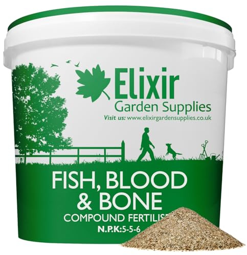 Elixir Gardens Blood Fish Bone Fertiliser | 1kg, Re-Sealable Tub | Treats over 14sqm