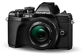 Olympus OM-D E-M10 Mark III Systemkamera (16 Megapixel, 5-Achsen Bildstabilisator, elektronischer Sucher, 4K, WLAN, + 14-42mm EZ) schwarz