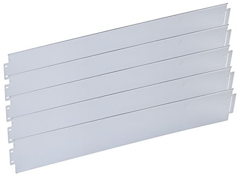 Wiltec Rasenkante aus Stahl 10 m Beetumrandung bestehend aus 10 Elementen je 100 x 14 cm, Beeteinfassung als Stecksystem, verzinkte Mähkante