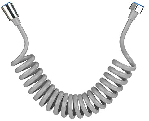 Tubo Flessibile per Doccia in ABS a Molla,3M Telescopico a Spirale (Grigio)