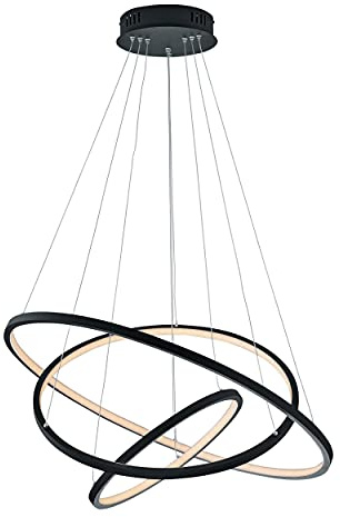 Trio Leuchten WiZ LED Pendelleuchte Aaron 352710342, 80 Watt RGBW LED mit 16 Mio. Farben + 64.000 Weißtöne + 18 LichtSzenen, Steuerung über App + Sprachsteuerung + Fernbedienung + Wandschalter